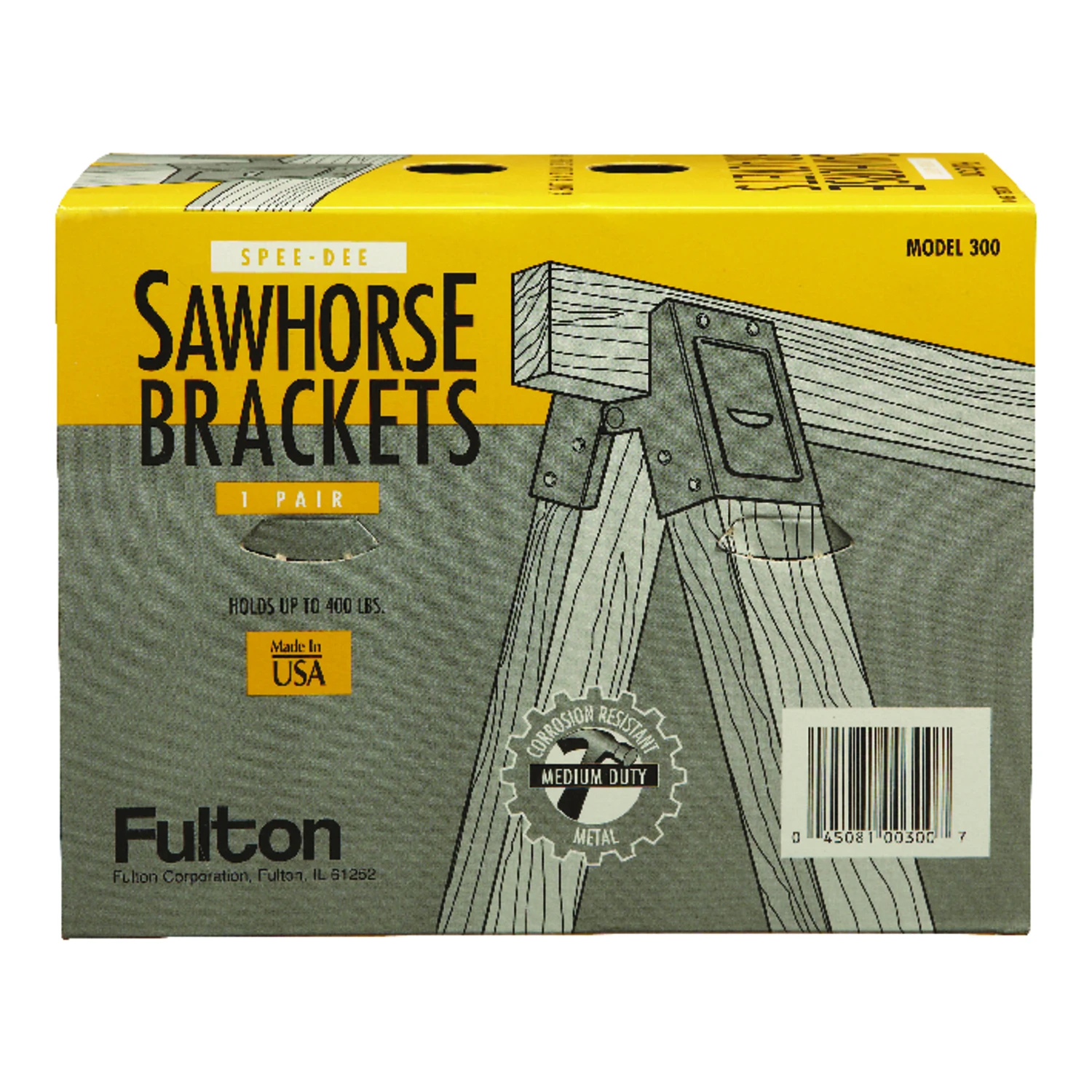 Pair of Medium-Duty Steel Sawhorse Brackets