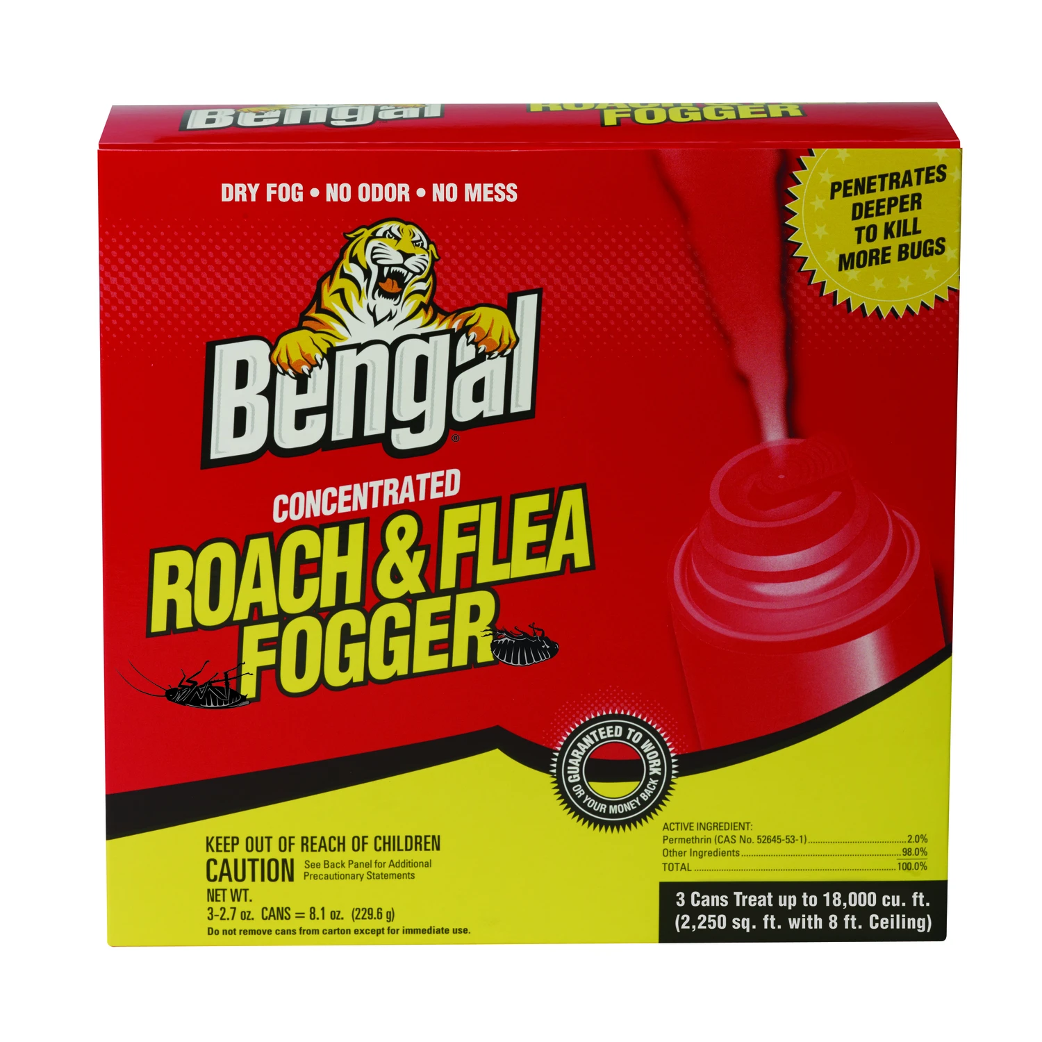 Roach & Flea Fogger, 3-Pk.