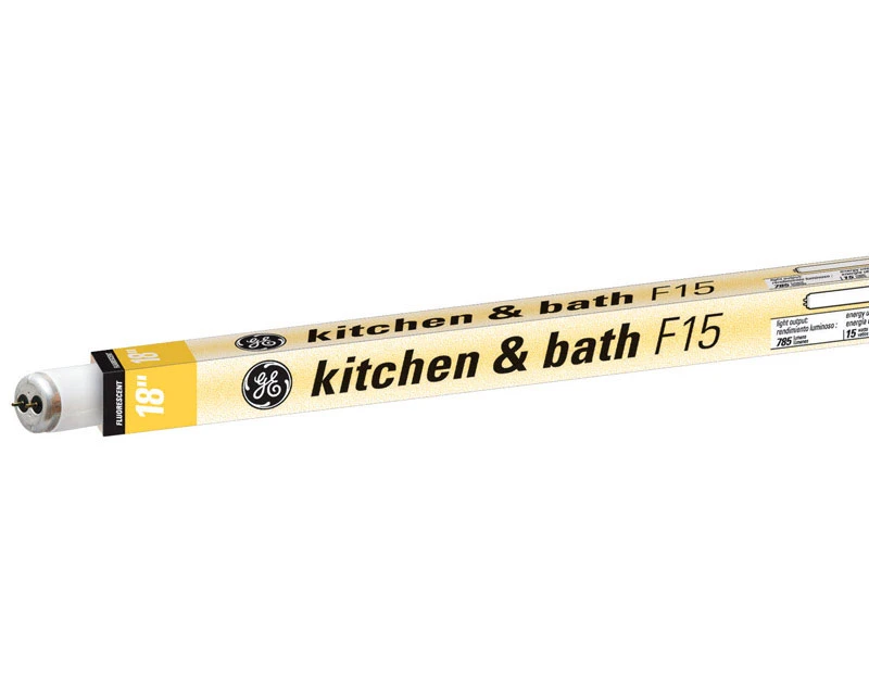 Fluorescent Light Bulb, Kitchen & Bath, 15 Watt