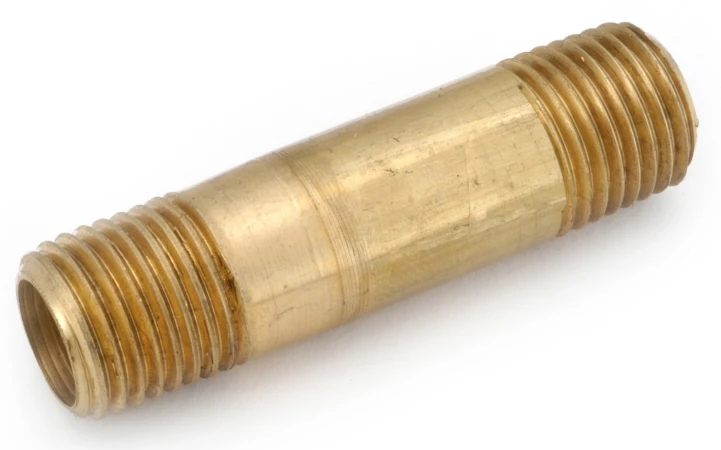 Pipe Fitting, Nipple, Lead Free Red Brass, 1/8 x 6 In.