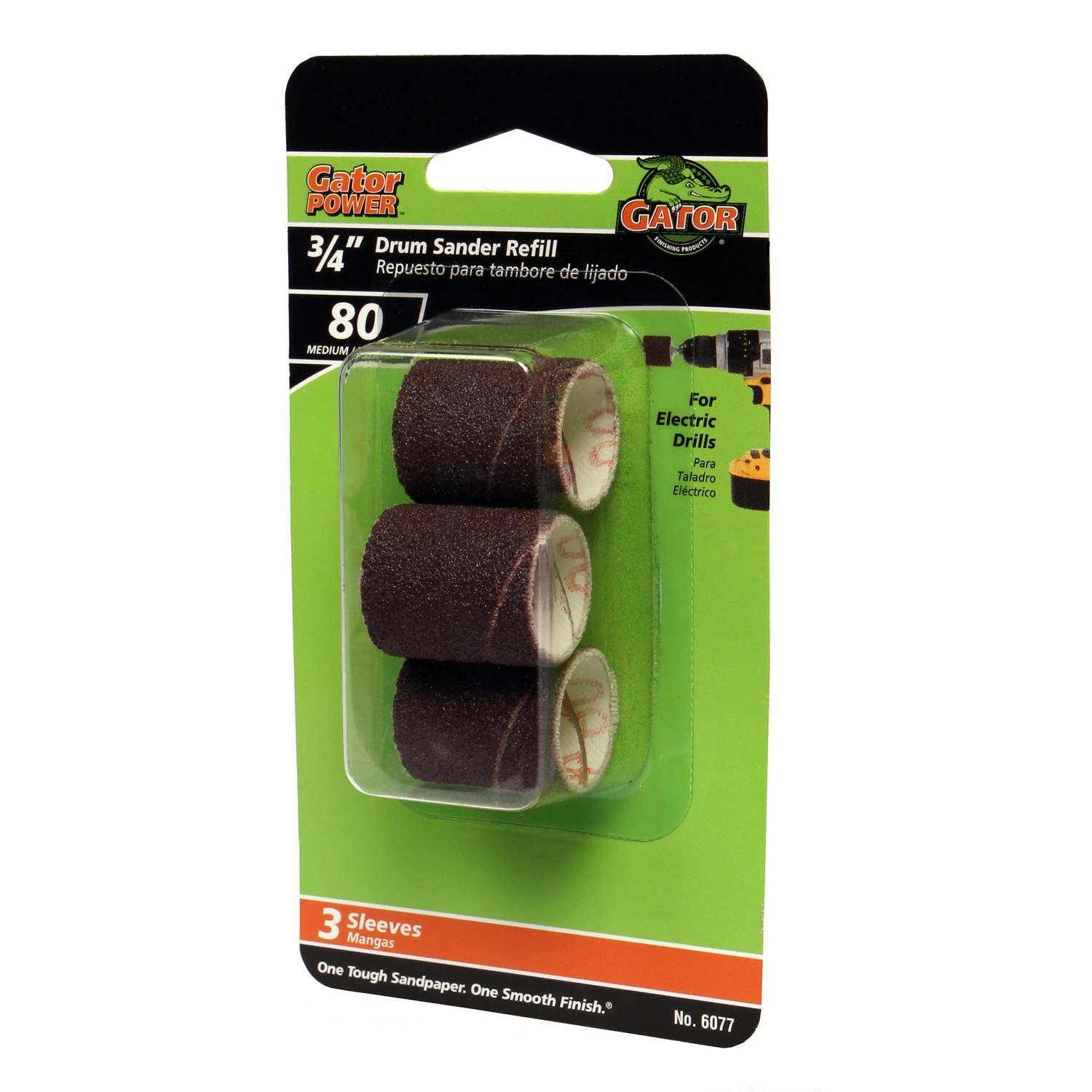 Medium Drum Sander Resin Cloth Sleeve, 3/4 x 1 In., 3-Pk.