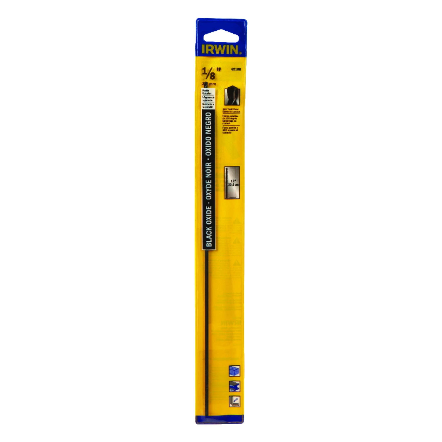 Aircraft Black Oxide Drill Bit, 12 x 1/8-In.