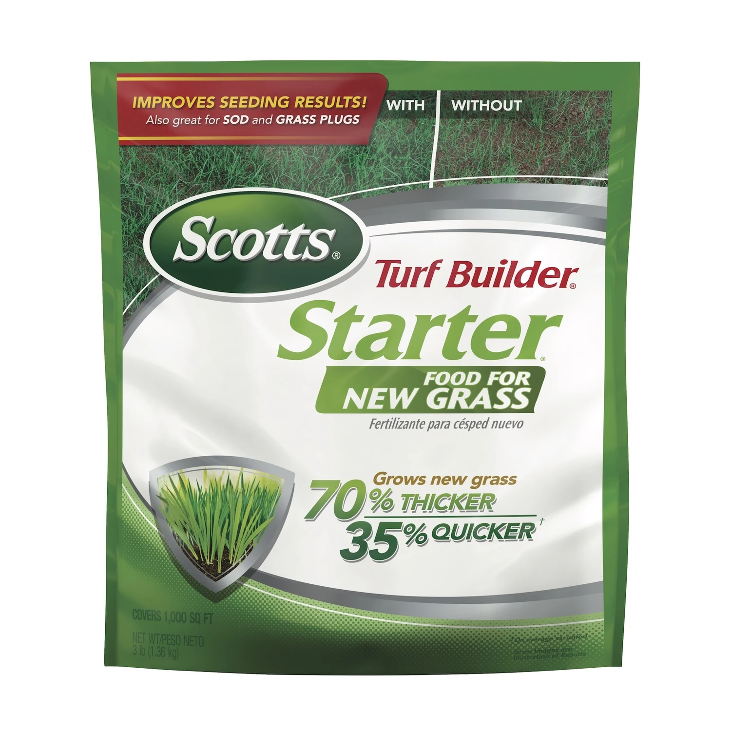 Turf Builder Starter Food for New Grass, 3 Lbs., Covers 1,000 Sq. Ft