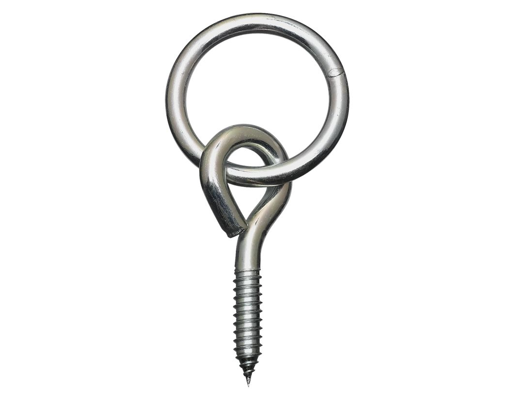 Hitching Ring, Zinc, 3/8 x 3-1/2 In.