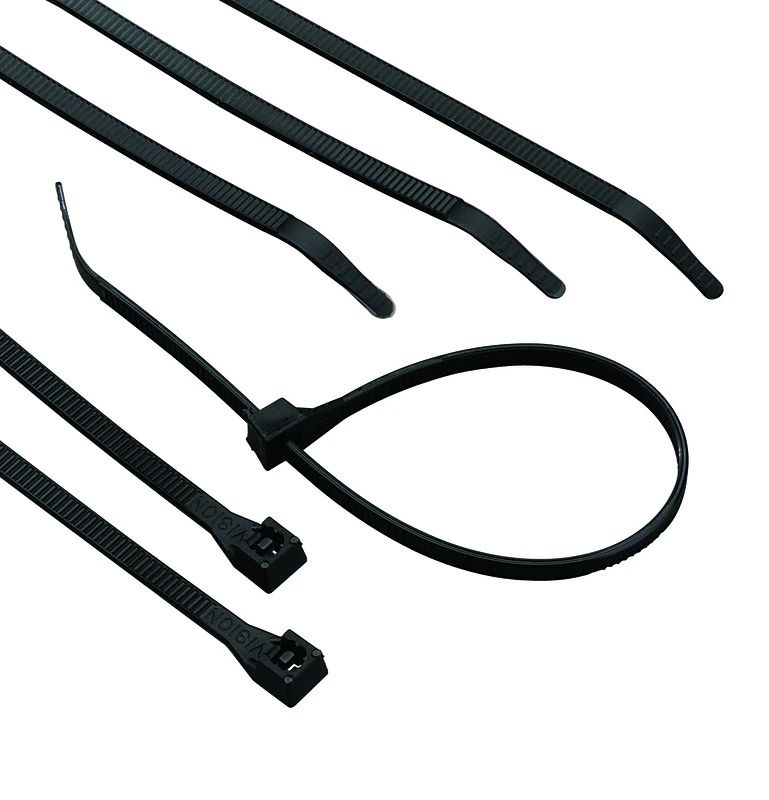 Black Cable Ties, 8 In., 100-Pk.