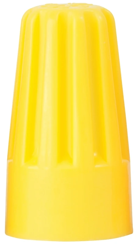 Wire Connector, 18-22 AWG, Yellow, Medium, 25-Pk.