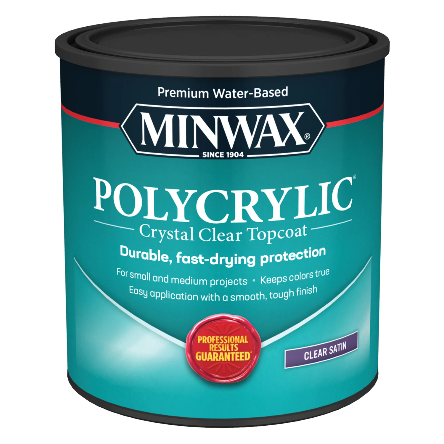 Polycrylic Satin Clear Acrylic/Urethane Blend Topcoat, Qt.