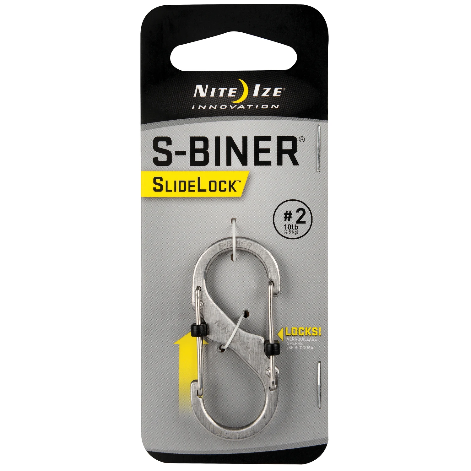 S-Biner SlideLock, #2, Stainless Steel