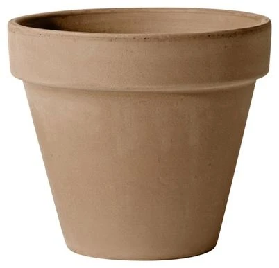 Terra Cotta Clay Planter, Moka Chocolate Brown, 6-In.