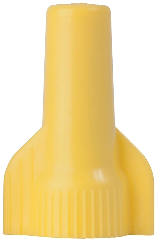 Wing-Gard Wire Connector, Square Spring, 18-10 AWG, Yellow, Medium, 25-Pk.