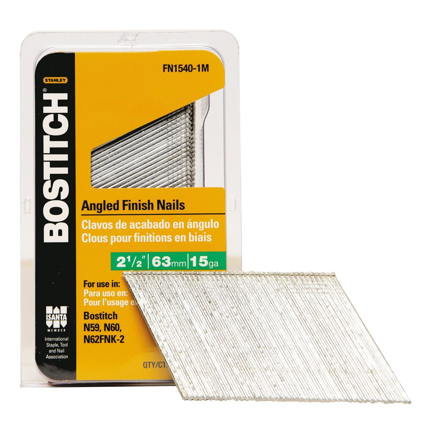 Collated Finish Nails, 15 Gauge, 2-1/2 In., 1,000-Ct.
