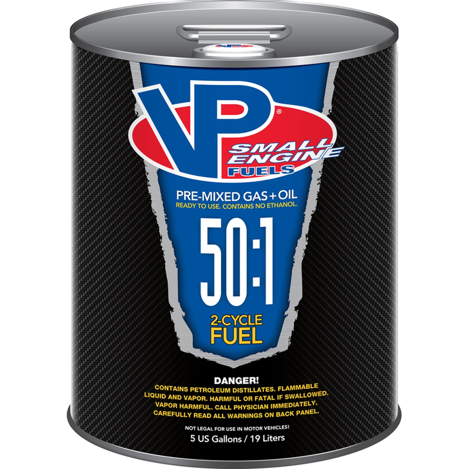 Small 2-Cycle Engine Fuel, 50:1 Synthetic, 5 Gallons