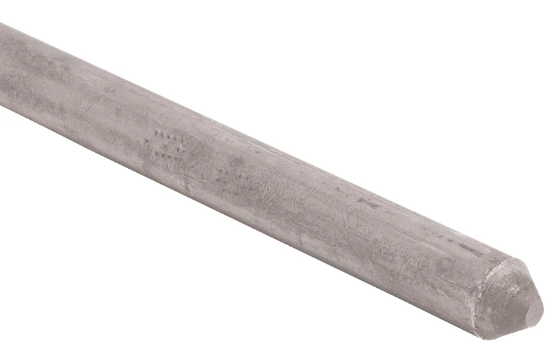 Galvanized Ground Rod, High Strength Steel, 0.625-In. x 8-Ft.