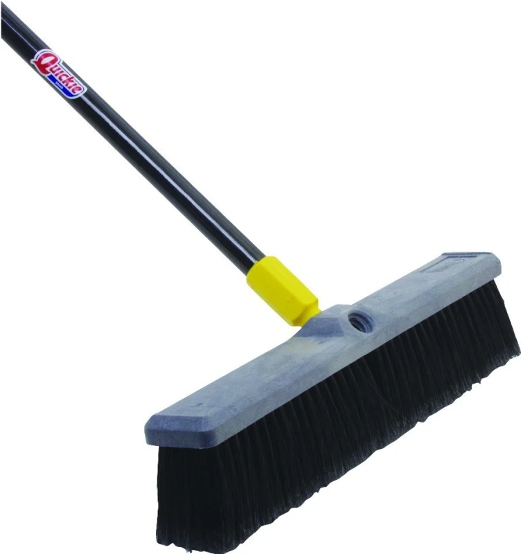 Bulldozer Push Broom, Soft Sweep, Polypropylene Fibers, 18 In.