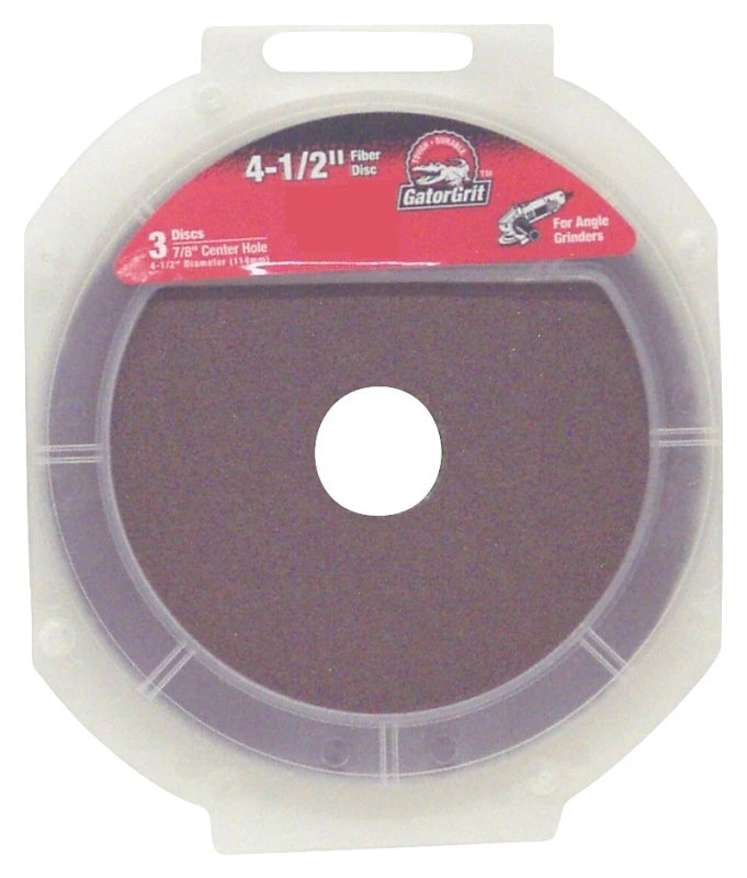 Fiber Discs, Aluminum Oxide, 50-Grit, 4.5 x 7/8 In., 3-Pk.