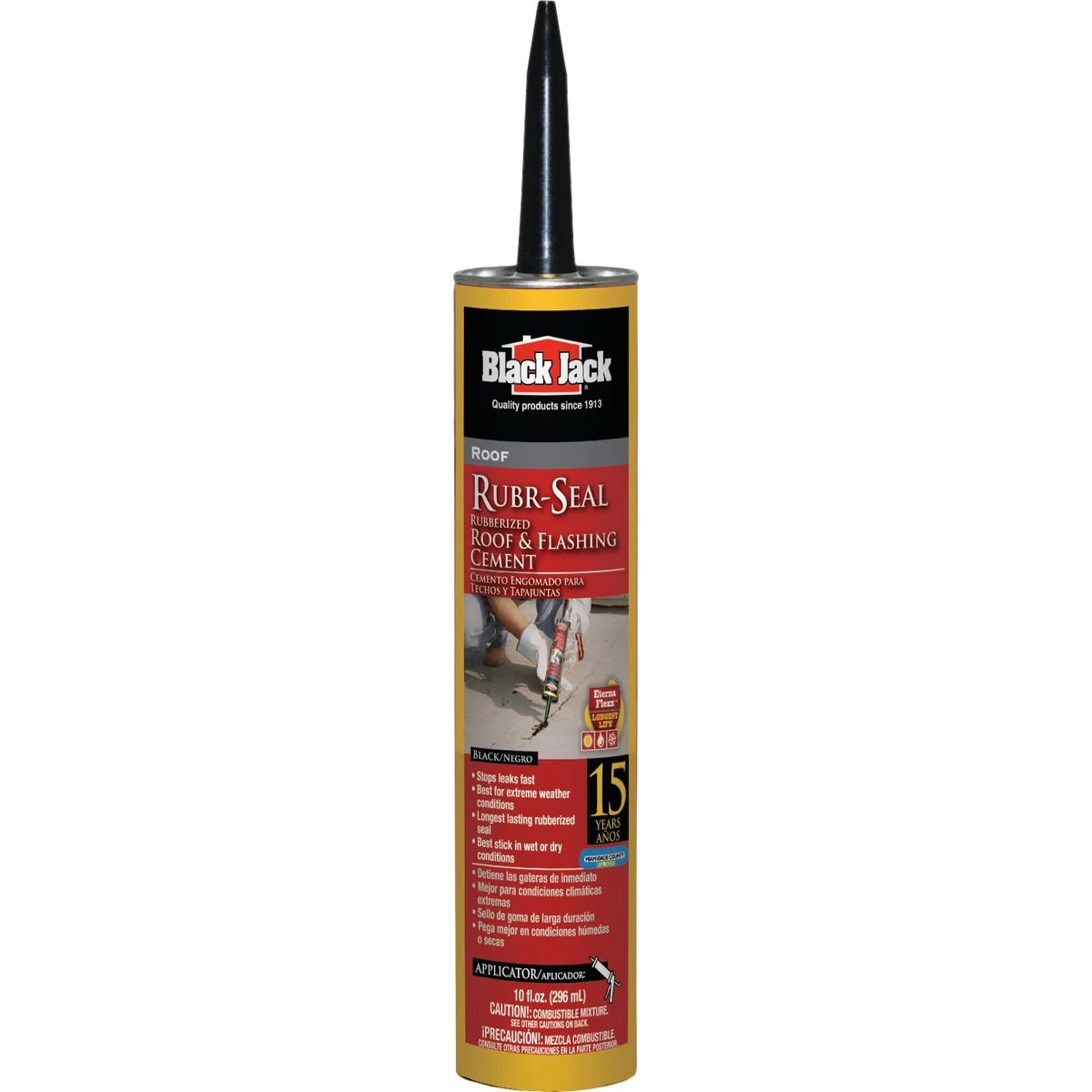 10.1 ozBlack Jack Rubr-Seal Rubberized Roof & Flashing Cement