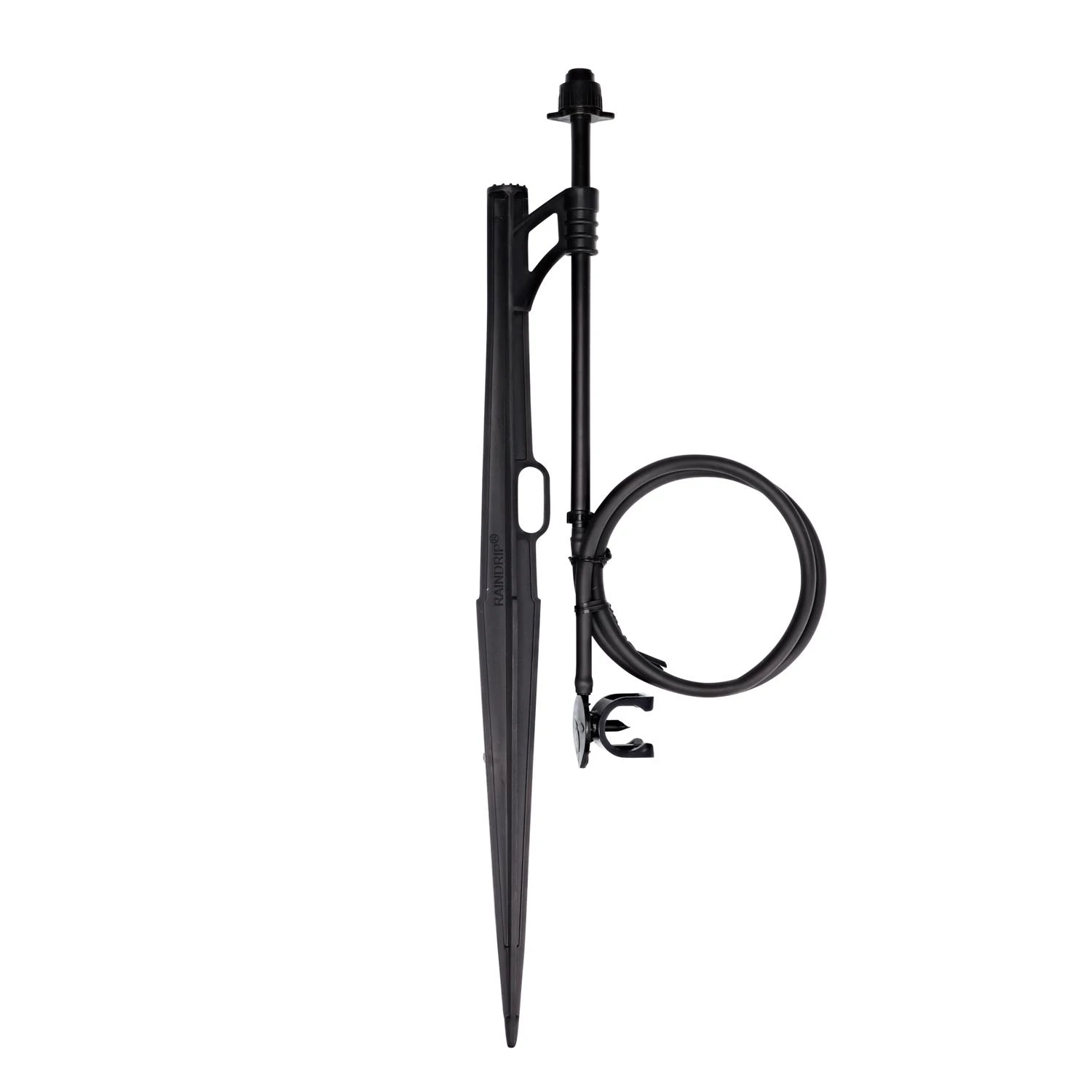 Adjustable Flow Bubbler Assembly, Full-Circle Pattern, Fan Spray, 1/4 in. Clamp N Pierce Inlet, Riser, 13 in. Stake