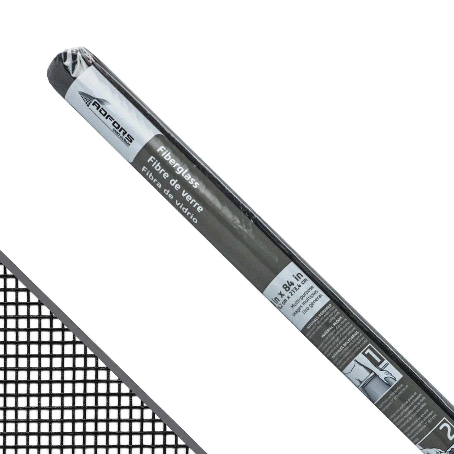 Fiberglass Window Screen, Charcoal, 30 In. x 7 Ft