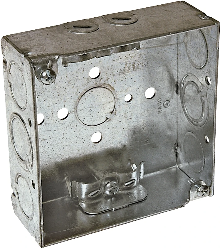 Outlet Box, Non Metallic Clamps, 1-1/2 x 4 In. Square