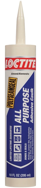 Polyseamseal All Purpose Caulk Sealant, Almond, 10 oz.