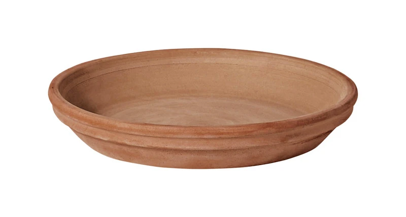 Terra Cotta Clay Saucer, Moka Chocolate Brown, 6-In.