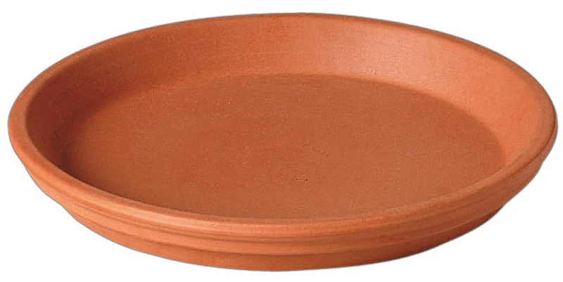 Natural Terra Cotta Clay Saucer, 10 In.