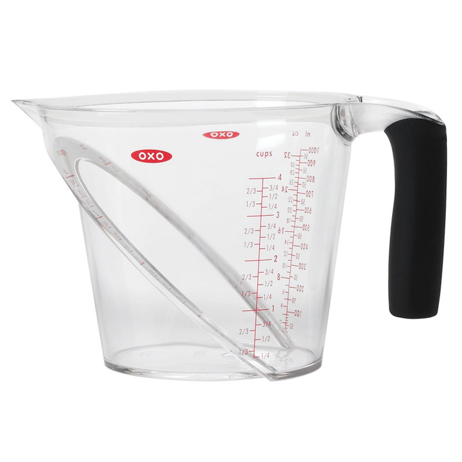 Good Grips Measuring Cup, Angled, Plastic, 4-Cups