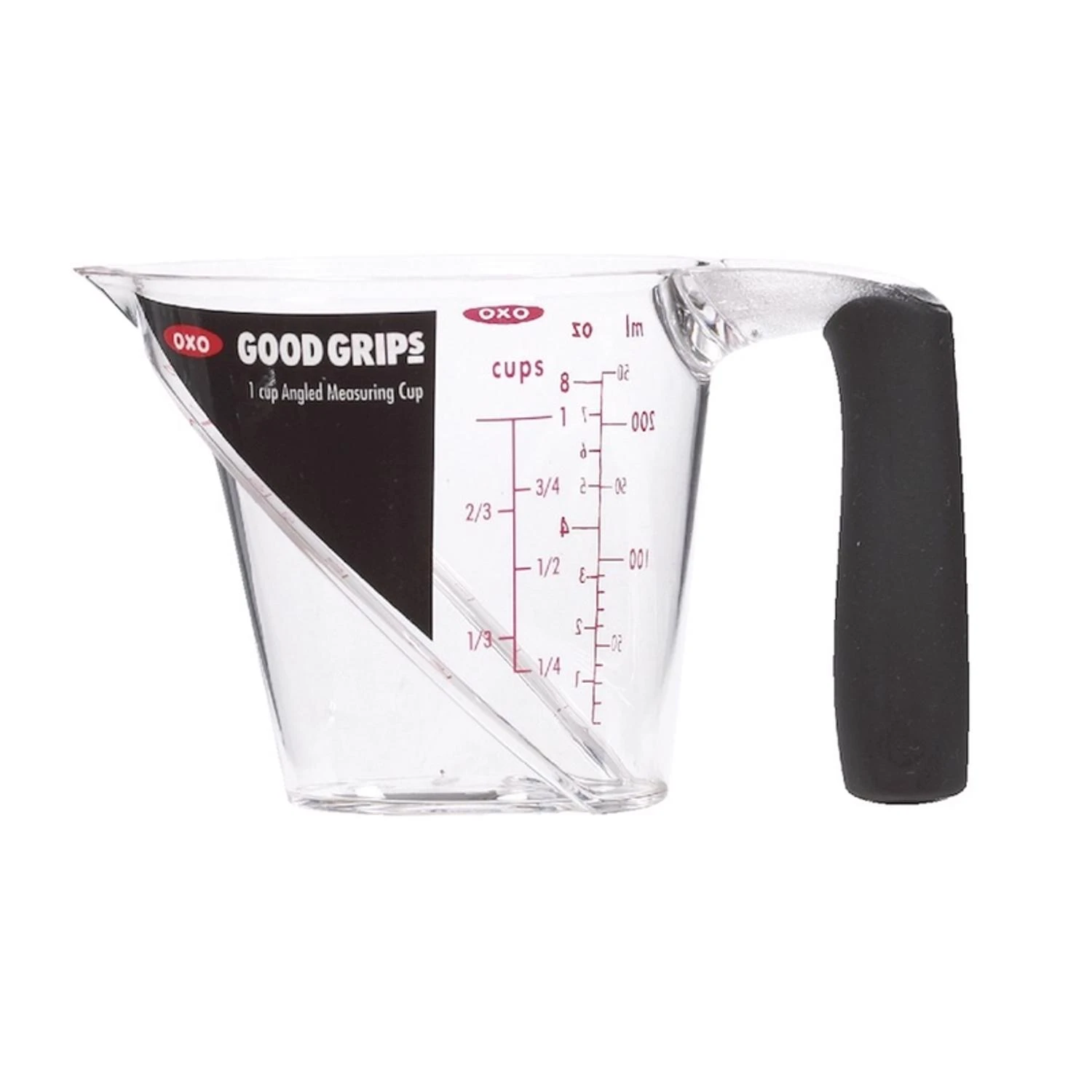 Good Grips Measuring Cup, Angled, Plastic, 8-oz.