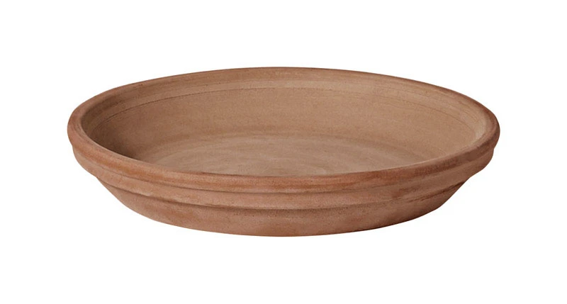 Terra Cotta Clay Saucer, Chocolate Brown, 4-In.