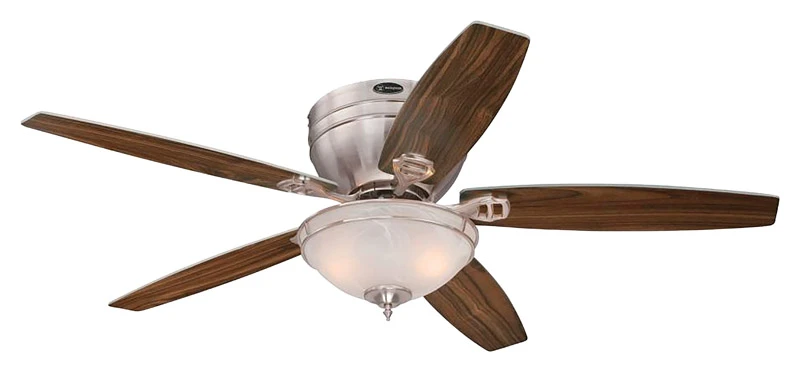 Carolina Ceiling Fan With LED Light Fixture, Brushed Nickel, 52-In.
