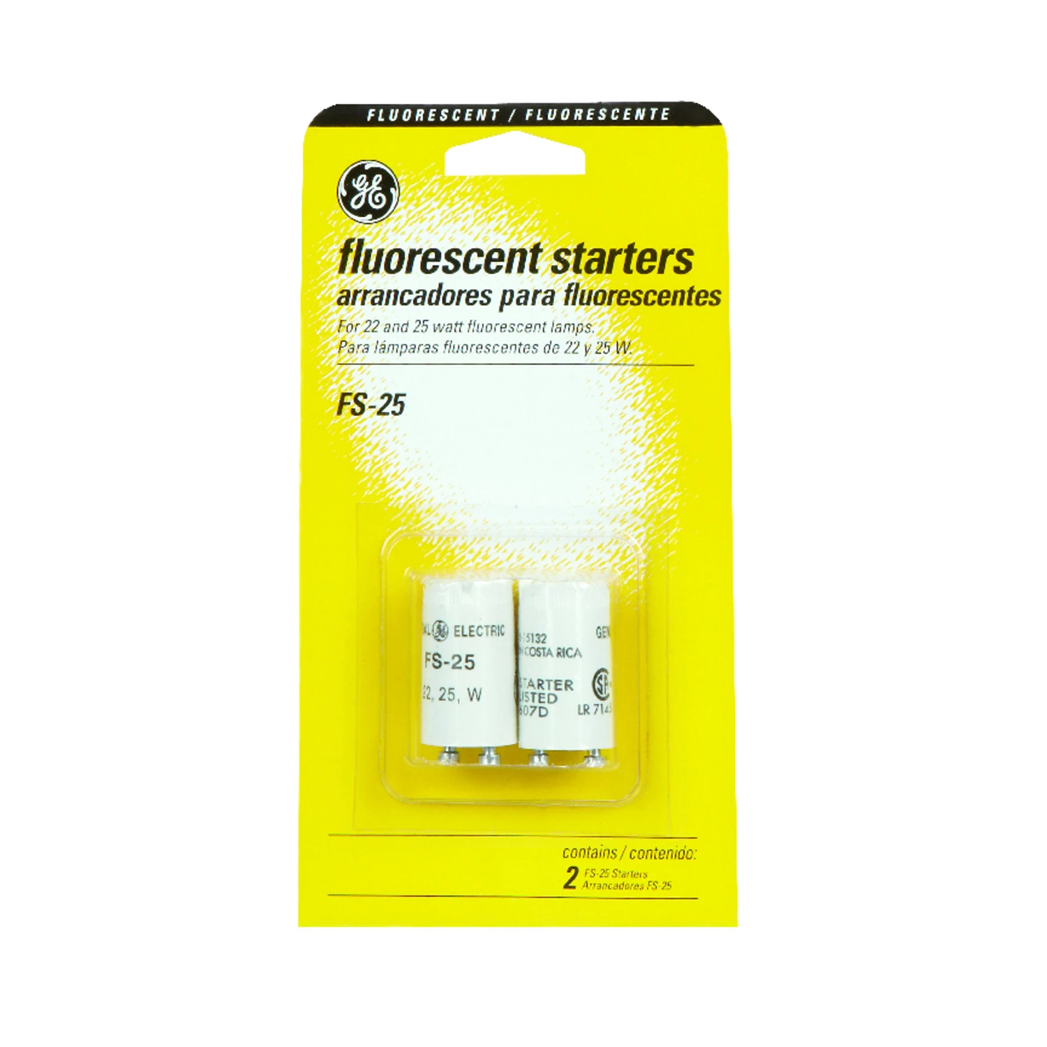 Fluorescent Starter, For 22 & 25 Watt Lamps
