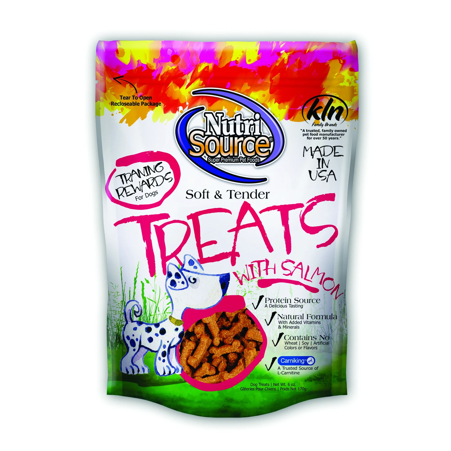 Dog Treats, Soft & Tender Salmon, 6 oz.