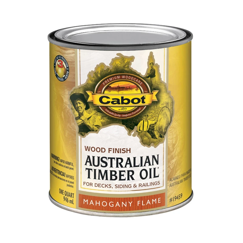 Australian Timber Oil Wood Stain Finish, Mahogany Flame, Qt.