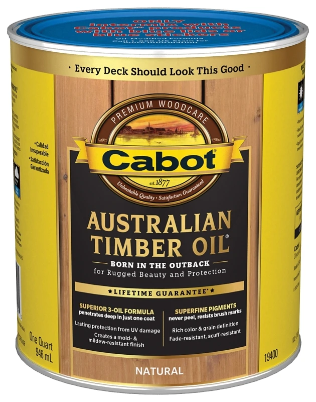 Australian Timber Oil Wood Stain Finish, Natural, Qt.