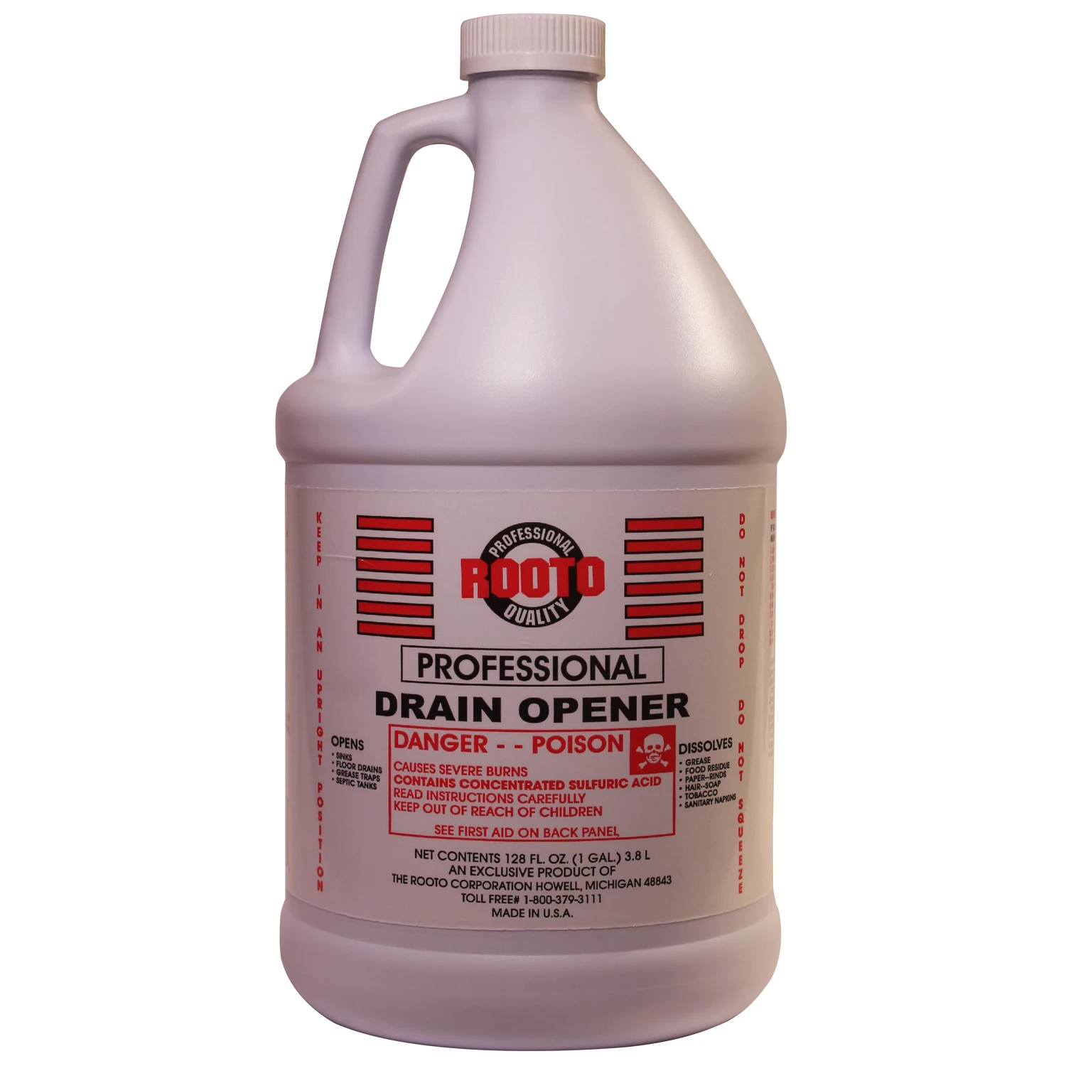 Drain Opener, Sulfuric Acid, 1-Gal.