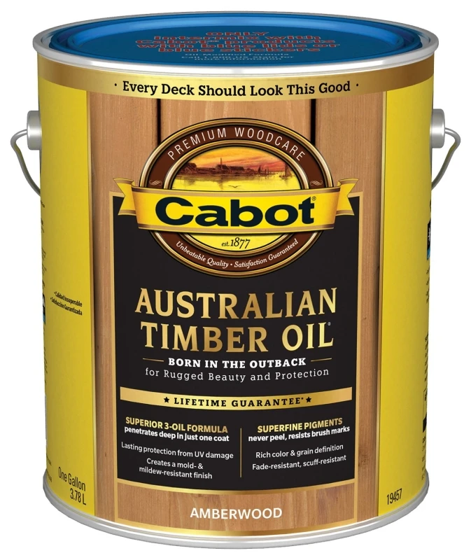 Australian Timber Oil Wood Stain Finish, Amberwood, Gallon