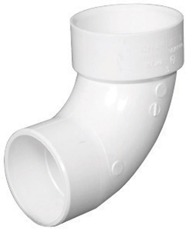 Schedule 40 DWV 90-Degree Sanitary Street Elbow, 4 In.
