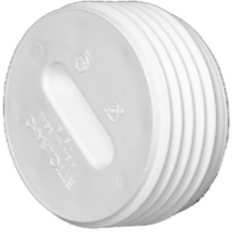 Schedule 40 DWV Plastic Toe Saver Floor Plug, PVC, 4 In.