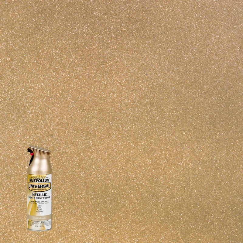 Universal Paint & Primer Metallic Spray Paint, 1-Coat , Gilded Brass, 12-oz.