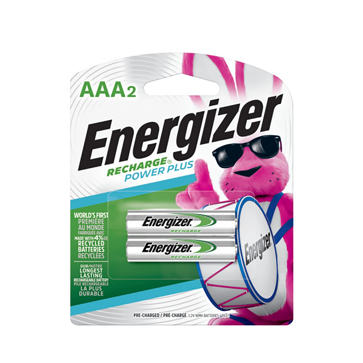 Rechargeable Batteries, AAA, 2-Pk.