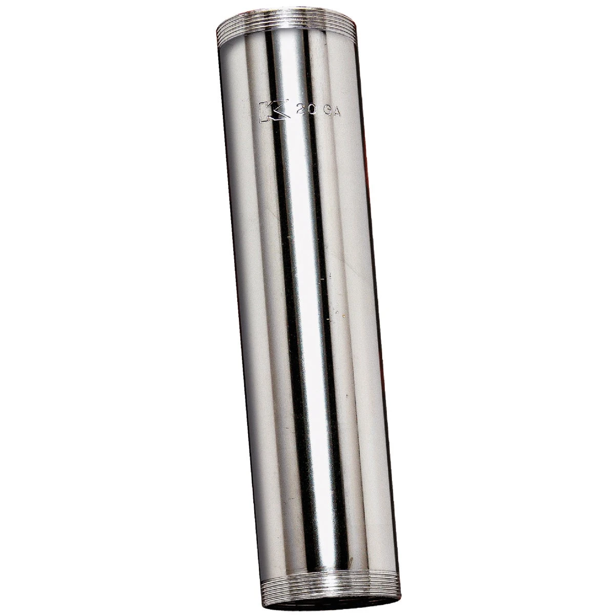 Threaded Drain Pipe Tube, Chrome Plated, 20-Ga., 1-1/2 x 12 In.