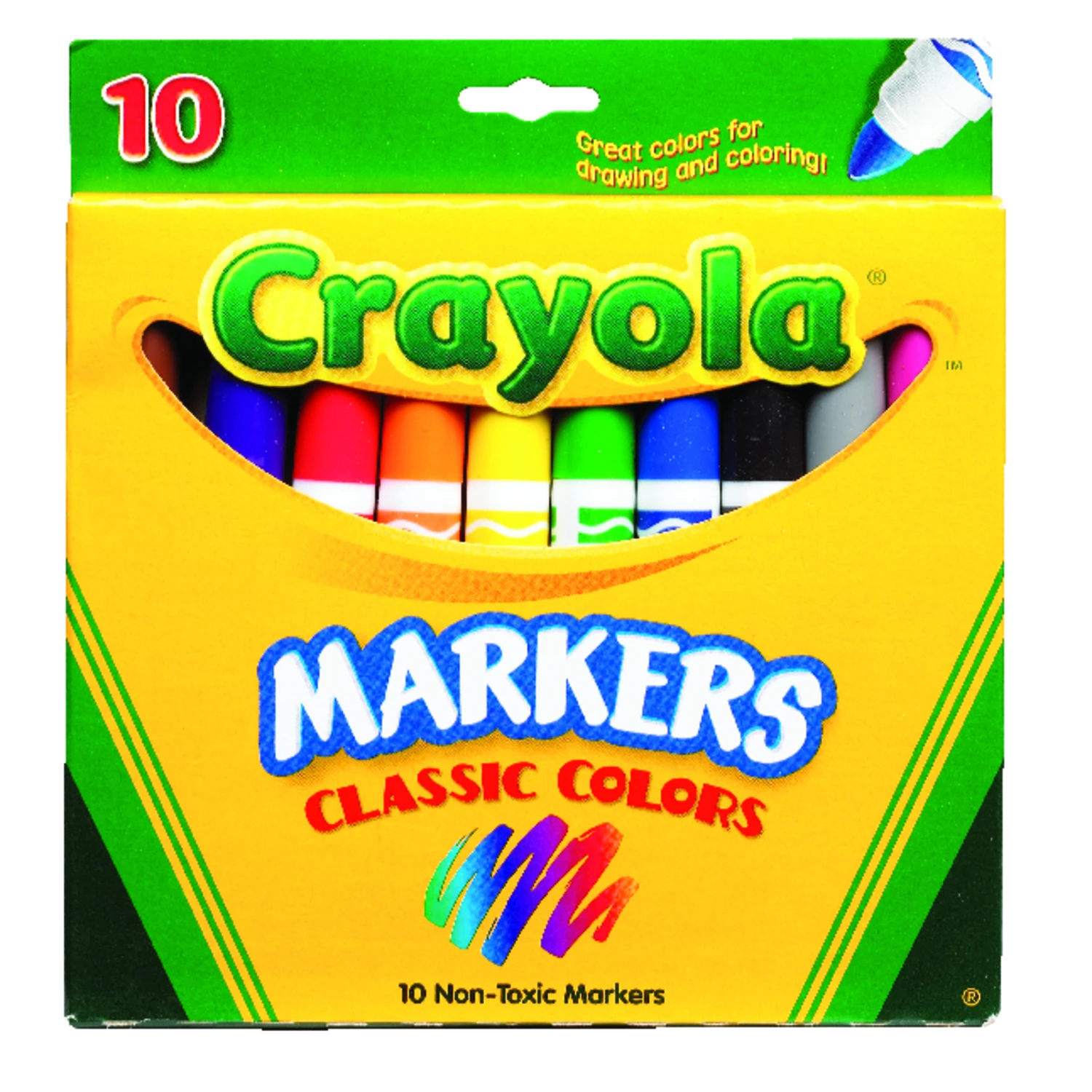 Broad Tip Coloring Markers, 10-Ct.