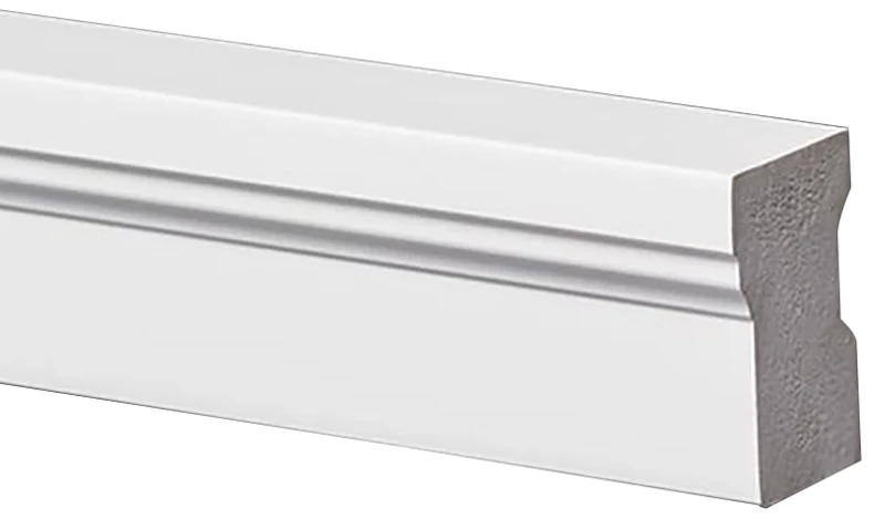 Brickmould, White PVC, 1-1/4 x 2 In. x 10 Ft.