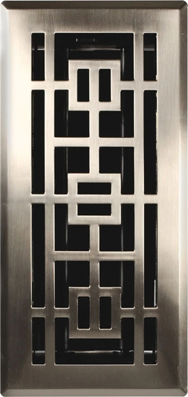 Floor Register,Satin Nickel, 2.25 x 12-In.