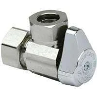Chrome Angle Stop Valve, 5/8 x 7/16-In.