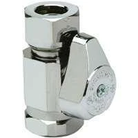 Chrome Straight Stop Valve, 1/2 x 7/16-In.