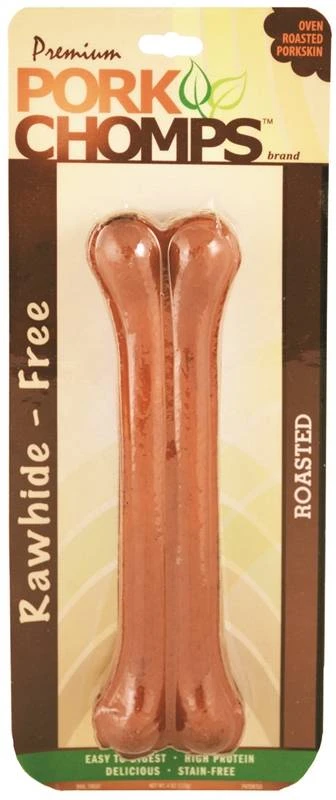 Dog Treats, Premium Roasted Pork Pressed Bone, 7 In.