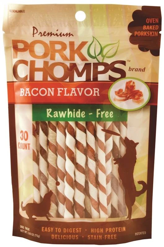 Dog Treats, Premium Bacon Twistz Mini, 30-Ct.