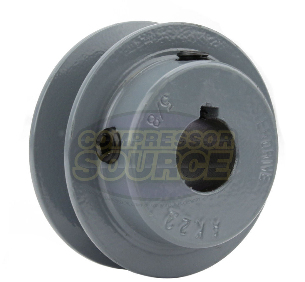 2.25" Single Groove A Section 4L Sheave with 5/8" (0.625") Keyed Bore - AK22-5/8