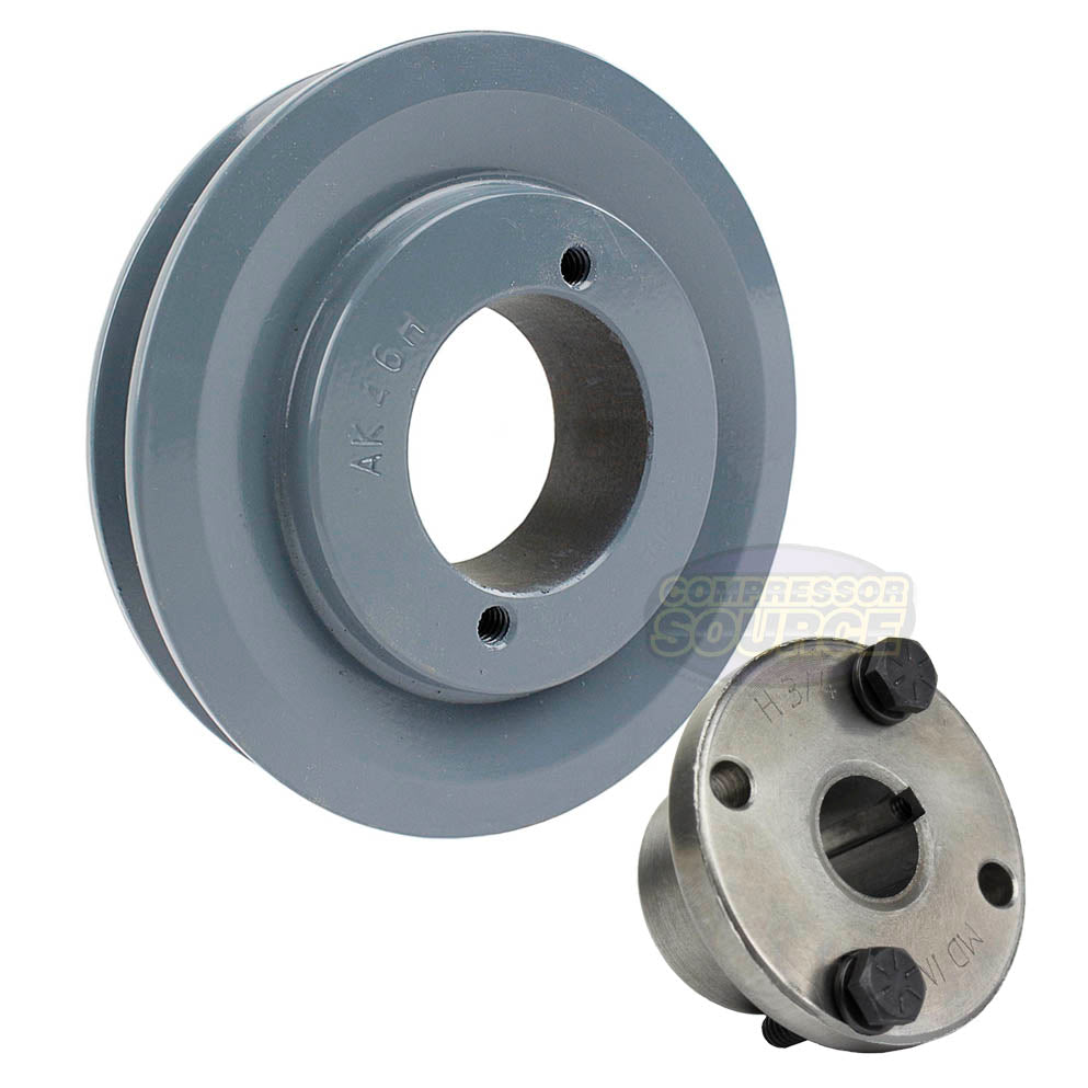 4.5" Single Groove A Section 4L Sheave with 3/4" (0.750") H Style Split Taper Bushing - AK46H